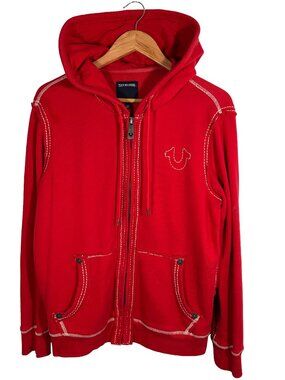 True Religion Horseshoe Logo Full Zip Hoodie Size Mens S